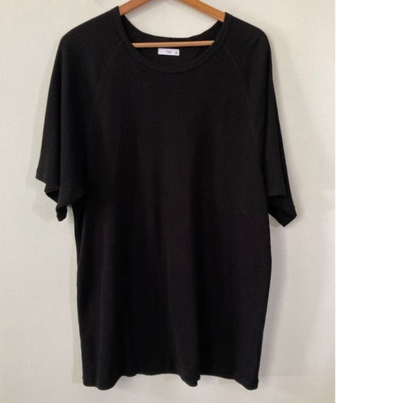 Aritzia Tops Aritzia Tna Oversize Thermal Tee In Black Poshmark